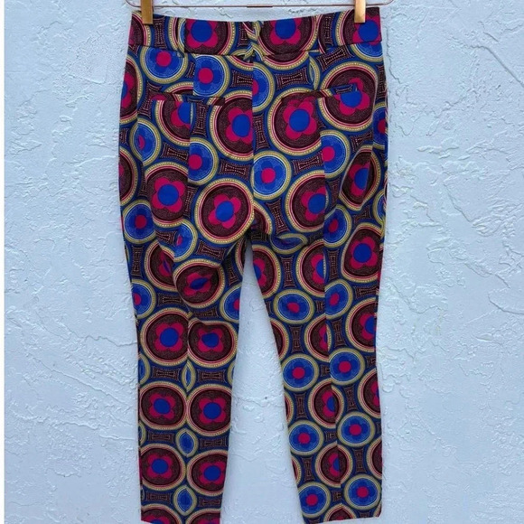 Anthropologie Womens The Essential Slim Printed Trousers Multicolor Size 6 - Picture 11 of 15
